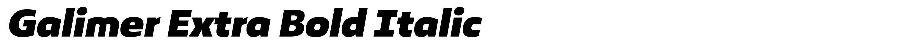 Galimer Extra Bold Italic